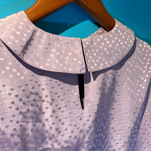 VINTAGE statement collar blush polka-dot outfit small - Picture 5 of 10